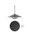 ORION * COLGANTE LED NEGRO/CUERO  1L*8W 3000K